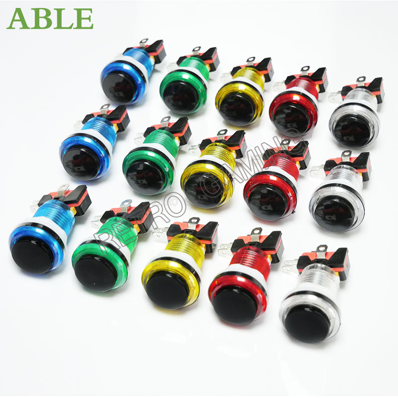 Arcade Button Pcb - 12 Stuks 6 Kleuren 28Mm Montage